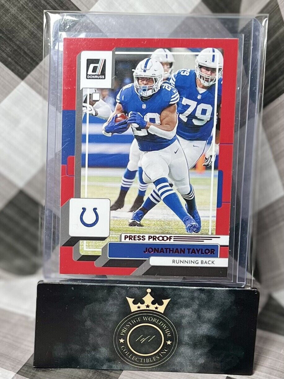JONATHAN TAYLOR 2022 Panini Donruss Red Press Proof #53  - INDIANAPOLIS COLTS SP