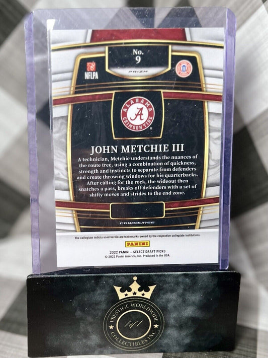 John Metchie III 2022 Select Draft Picks Concourse Red Laser Prizm #9 HOU Texans