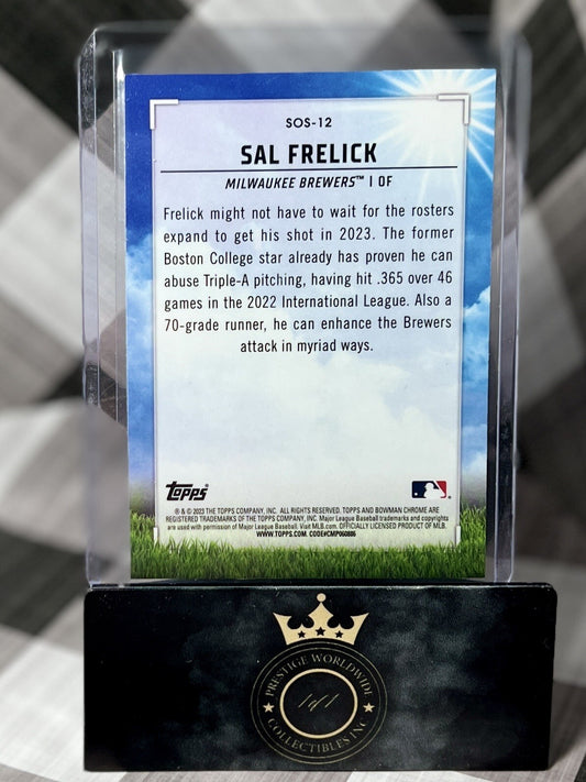 Sal Frelick 2023 Bowman Sights on September Mojo Refractor #SOS-12 Brewers