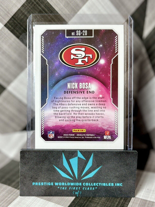 Nick Bosa 2023 Panini Absolute Star Gazing Gold /10 #SG-20 San Francisco 49ers