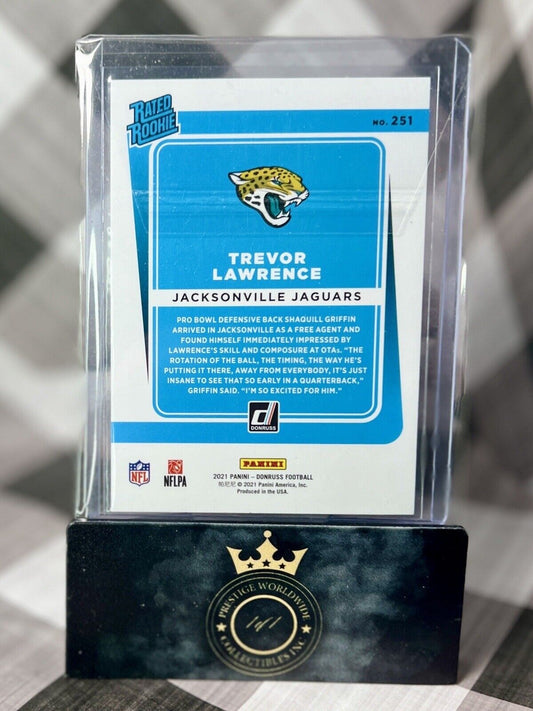 Trevor Lawrence 2021 Panini Donruss Rated Rookie #251 Jacksonville Jaguars RC