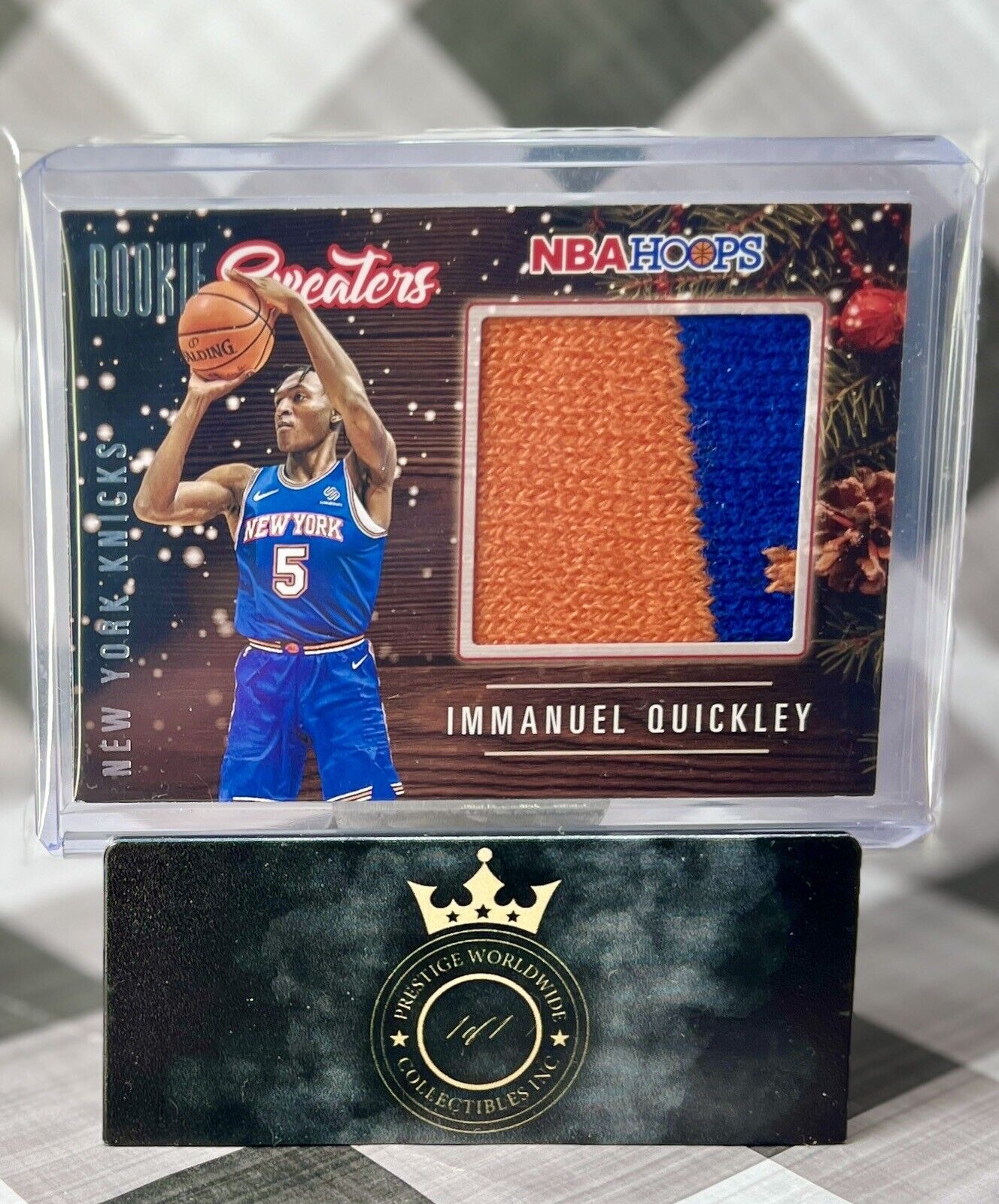 Immanuel Quickley 2020-21 NBA Hoops Rookie Sweaters Rookie #RSW-IQU Knicks RC