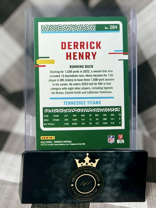 Derrick Henry 2023 Donruss Purple Season Stat Line /500 #284 Tennessee Titans SP