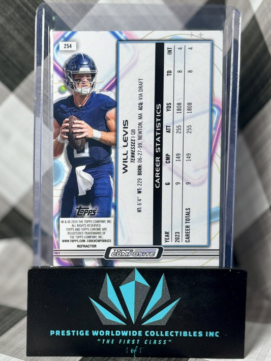 Will Levis 2023 Topps Composite Cosmic Nucleus Refractor Rookie #254 Titans RC