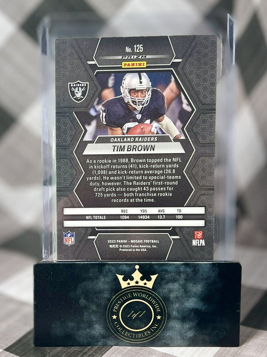 Tim Brown 2023 Panini Mosaic Silver Prizm #125 Los Angeles/Oakland Raiders