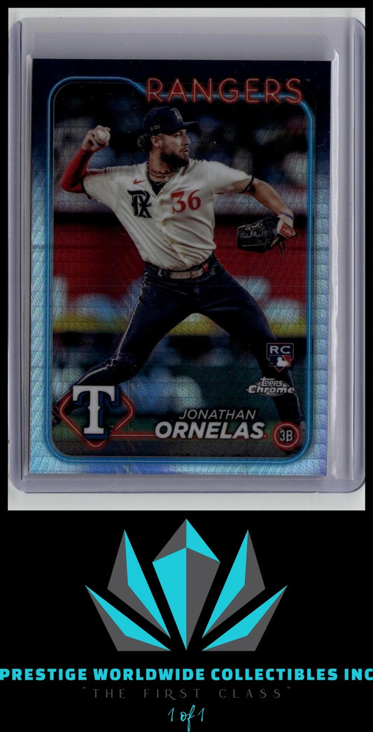 Jonathan Ornelas 2024 Topps Chrome Prism Refractor Rookie #74 Texas Rangers RC