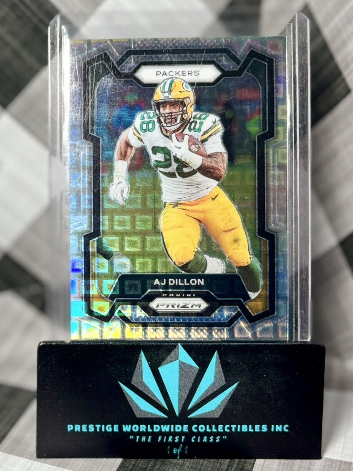 AJ Dillon 2023 Panini Prizm Pandora Prizm /400 #106 Green Bay Packers
