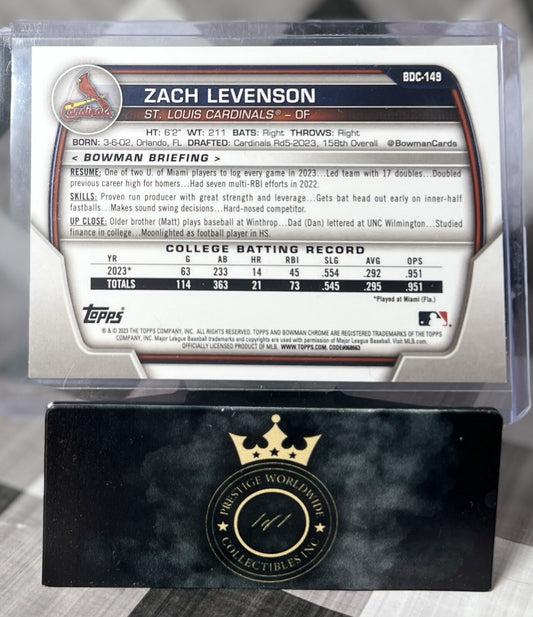 Zach Levenson 2023 Bowman Draft Sapphire 1st Edition #BDC-149 STL Cardinals SP