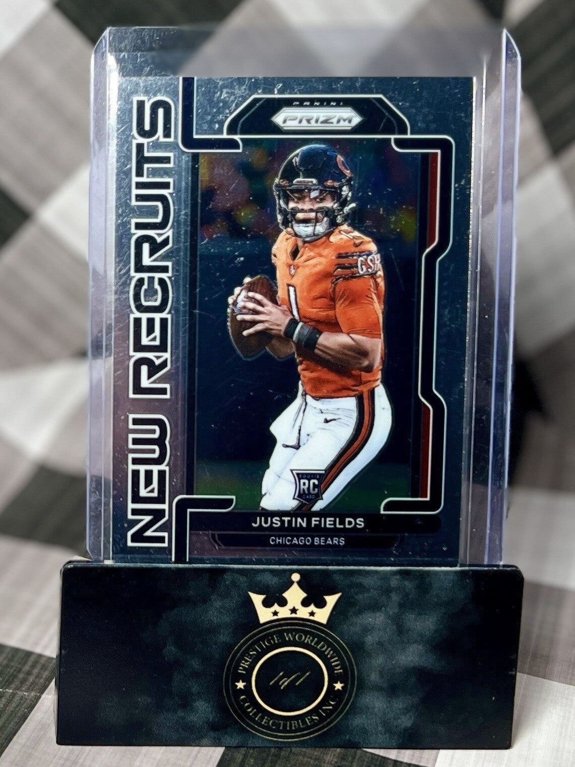 Justin Fields 2021 Panini Prizm New Recruits Rookie #F-24 Chicago Bears & OSU