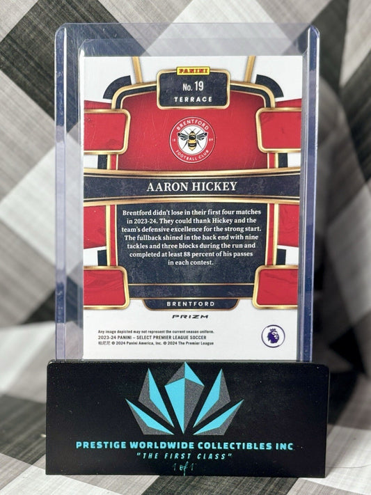 Aaron Hickey 2023-24 Select Premier League Terrace Red Ice Prizm #19 Bentford FC