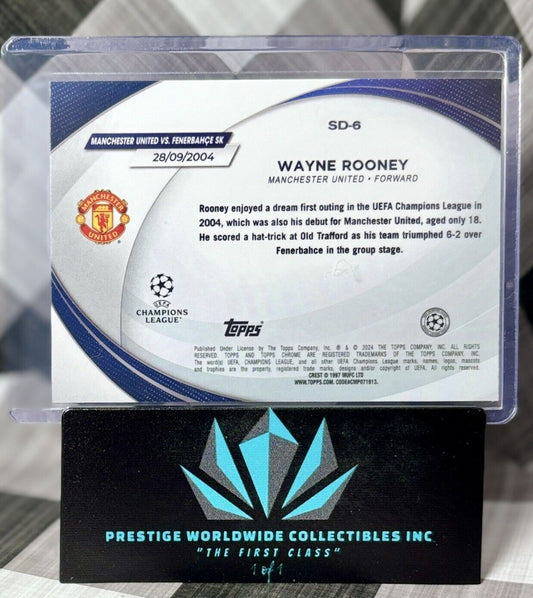 Wayne Rooney 2023-24 Topps Chrome UEFA Starball Debut #SD-6 Manchester United