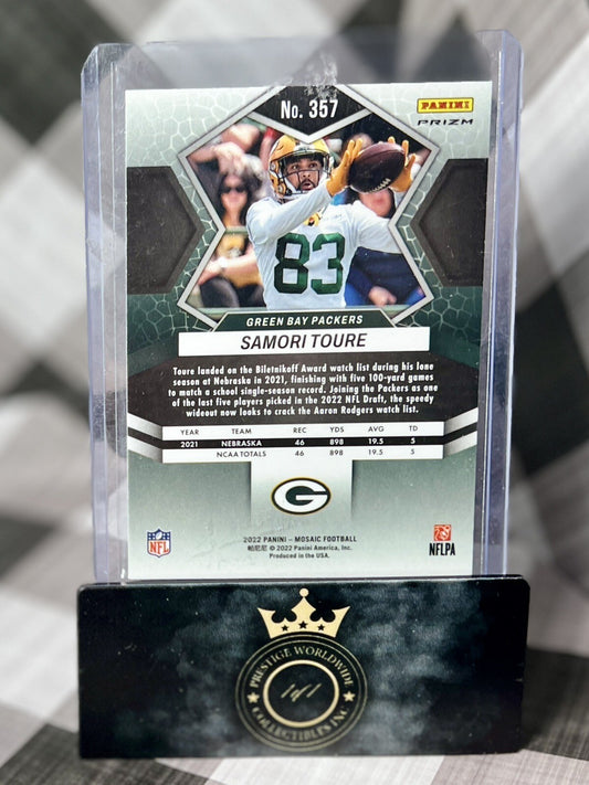 Samori Toure 2022 Panini Mosaic Green Rookie #357 Green Bay Packers RC