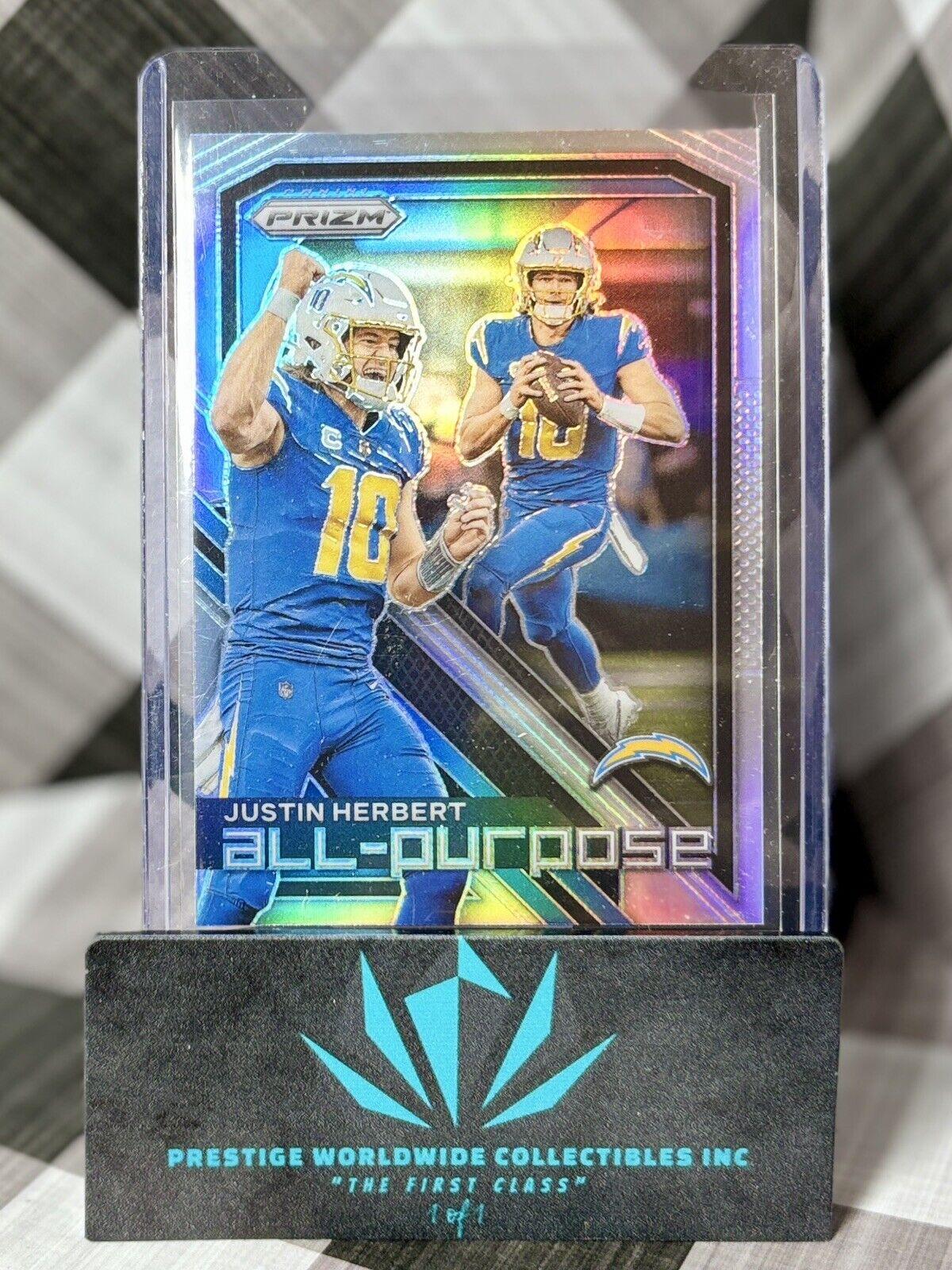 Justin Herbert 2023 Panini Prizm All-Purpose Silver Prizm #APP-JH LA Chargers
