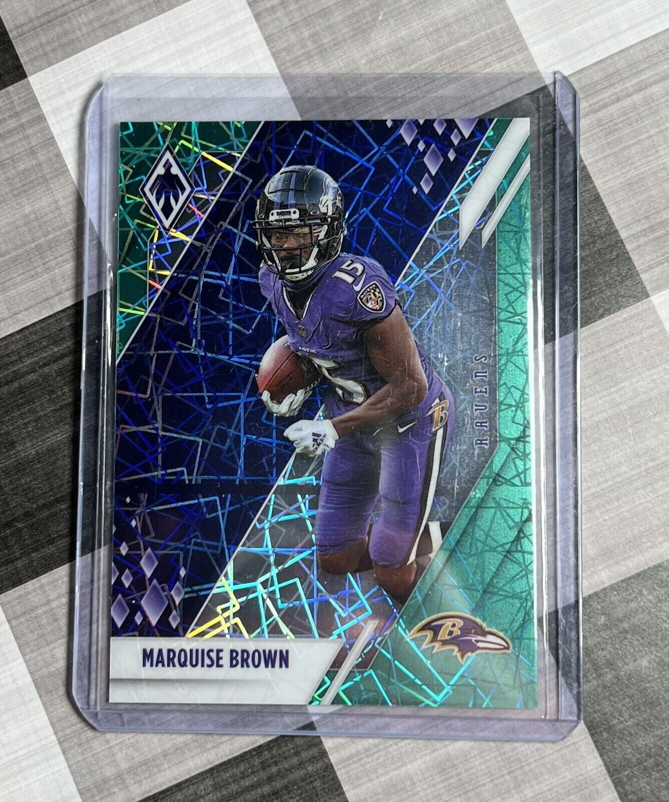 2021 Panini Phoenix - MARQUISE BROWN - TEAL LASER 17/25 - RAVENS!!!