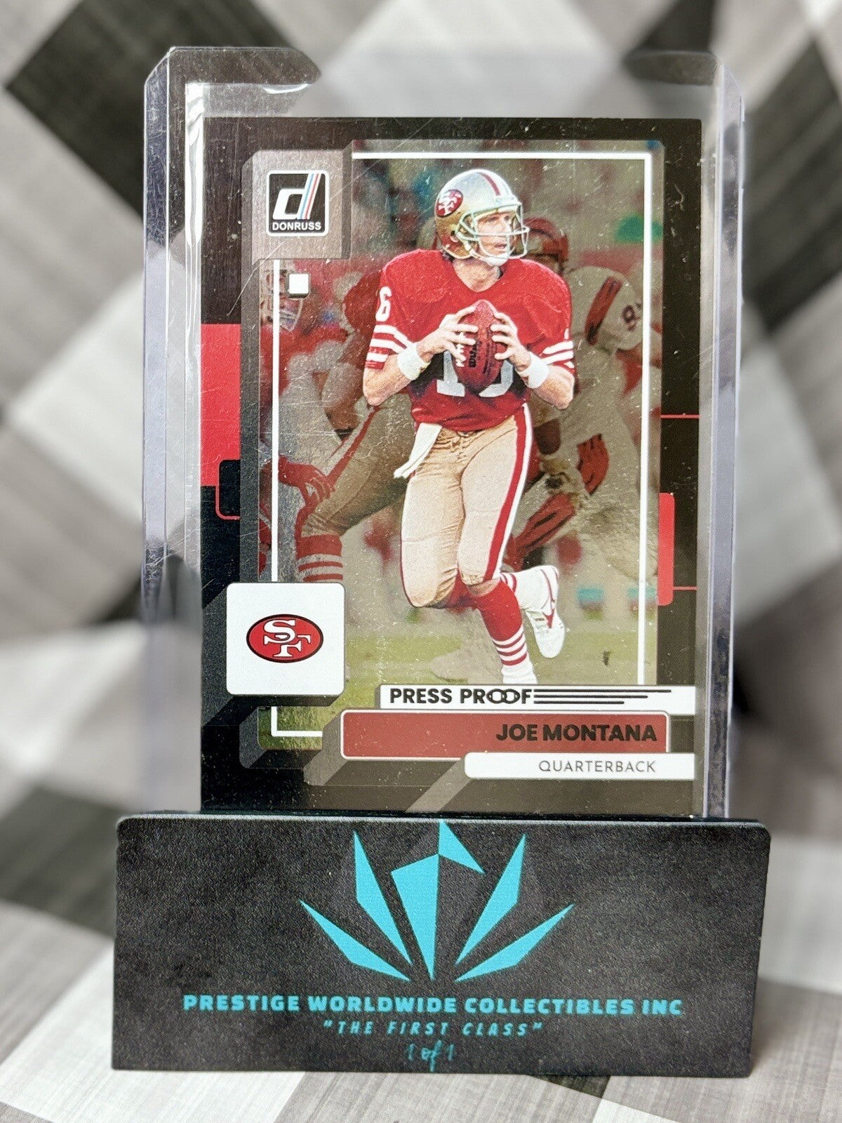 Joe Montana 2022 Panini Donruss Black Press Proof /10 #176 SF 49ers