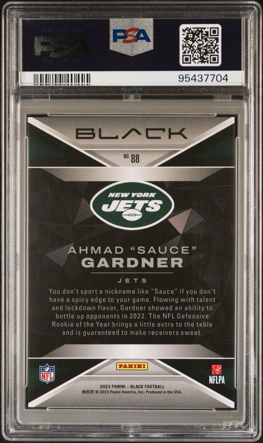 Ahmad "Sauce" Gardner 2023 Panini Black Sapphire /35 PSA 9 #88 New York Jets