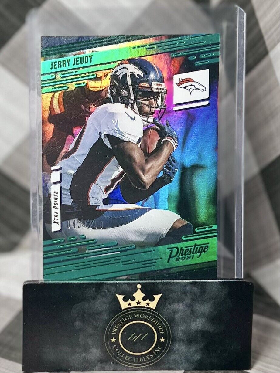 Jerry Jeudy 2021 Panini Prestige Xtra Points Green /199 #39 Denver Broncos SP