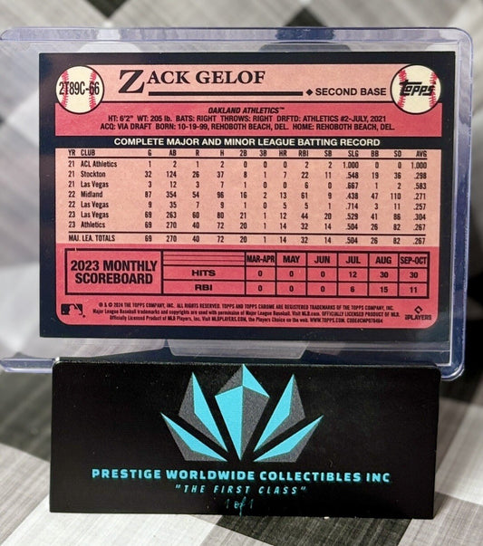 Zack Gelof 2024 Topps Series 2 Purple Silver Foil Mojo Rookie /75 #2T89C-56 A's