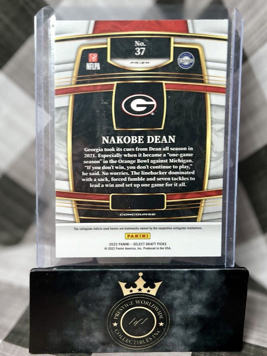 Nakobe Dean 2022 Select Draft Picks Holo Silver Concourse #37 Eagles RC Georgia