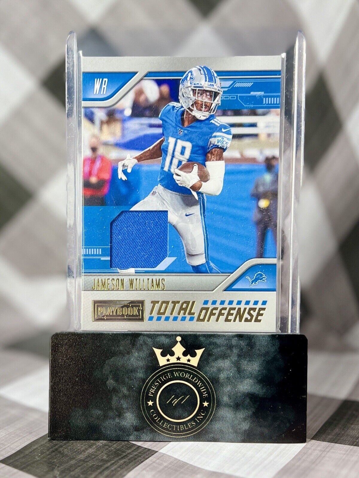 Jameson Williams 2022 Playbook Total Offense Rookie Patch #TO-25 DET Lions RC