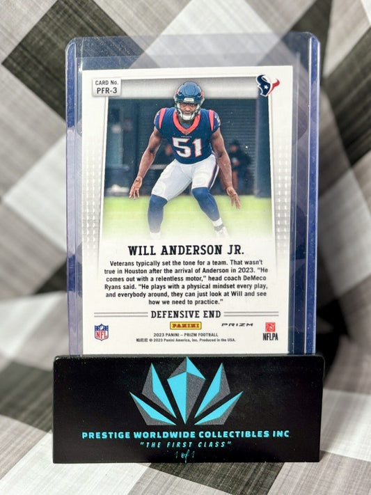Will Anderson Jr. 2023 Prizm Flashback Silver Prizm Rookie #PFR-3 Houston Texans