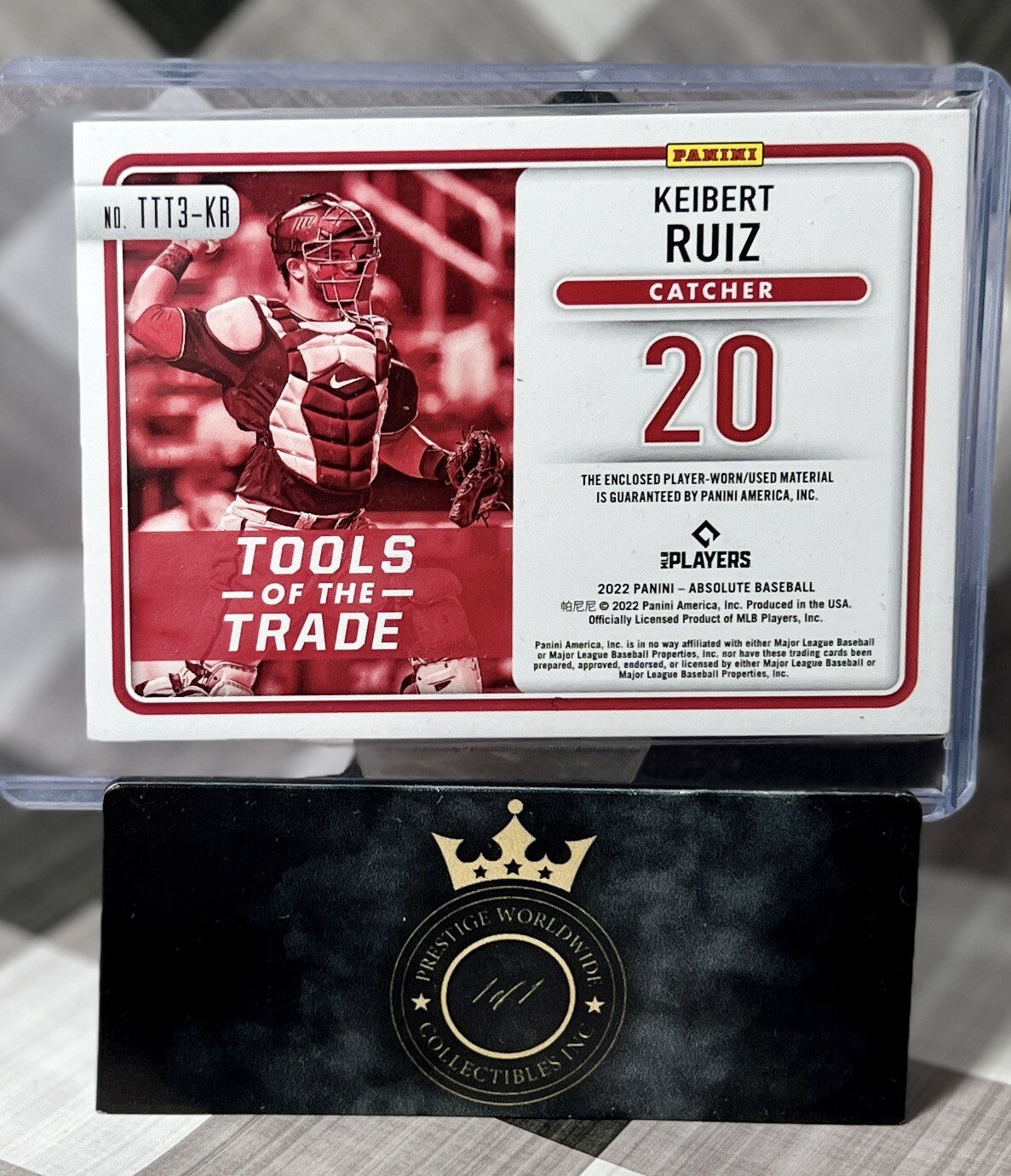 2022 ABSOLUTE TOOLS OF THE TRADE TRIPLE PATCH RED SP KEIBERT RUIZ NATIONALS /49