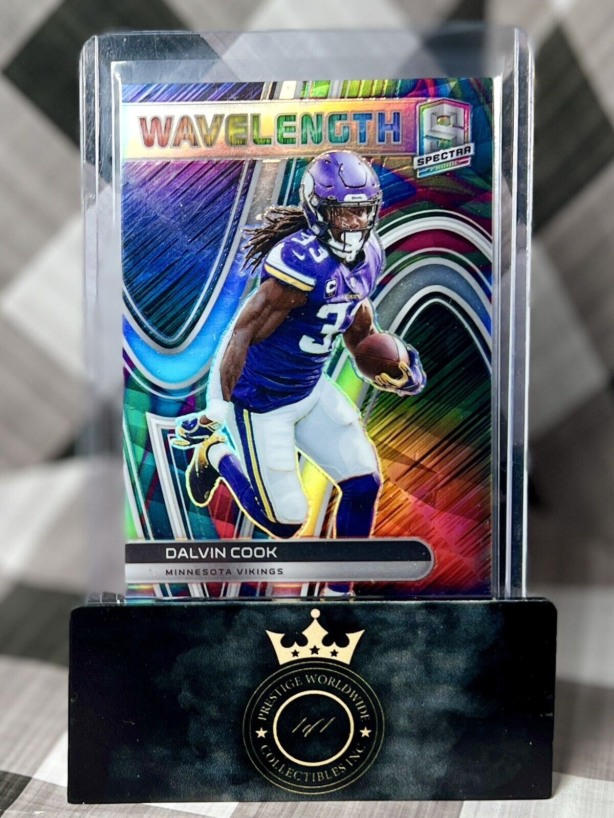 Dalvin Cook 2022 Spectra Wavelength Neon Marble Prizm 1st Print #1/4 #WVE-11 MIN