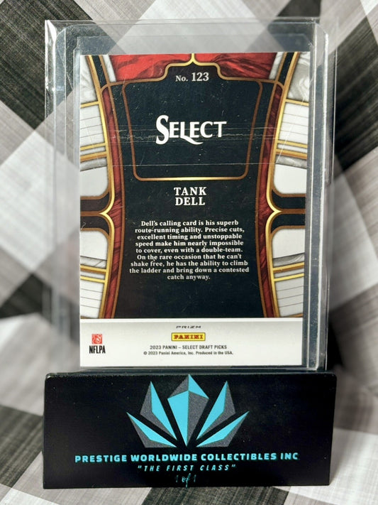 Tank Dell 2023 Panini Select Draft Picks Red Lazer Prizm Rookie #123 Colts RC