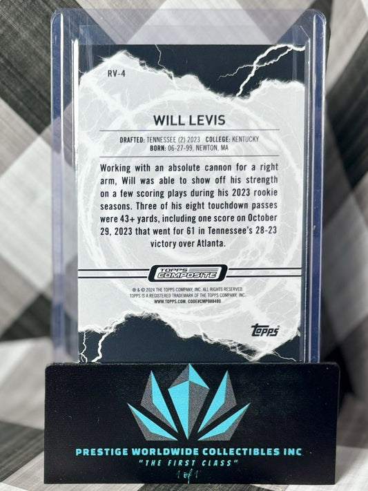 Will Levis 2023 Topps Composite Resurgence Voltaic Rookie #RV-4 Titans RC