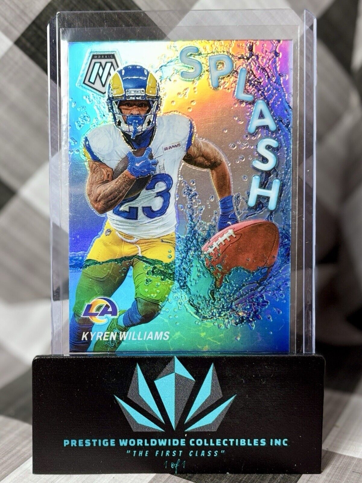 Kyren Williams 2024 Panini Mosaic Splash Silver #SS-KWS Los Angeles Rams