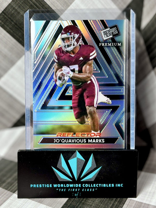 Jo'Quavious Marks 2024 Leaf Press Pass Silver Reflector Rookie /35 #129 MS State