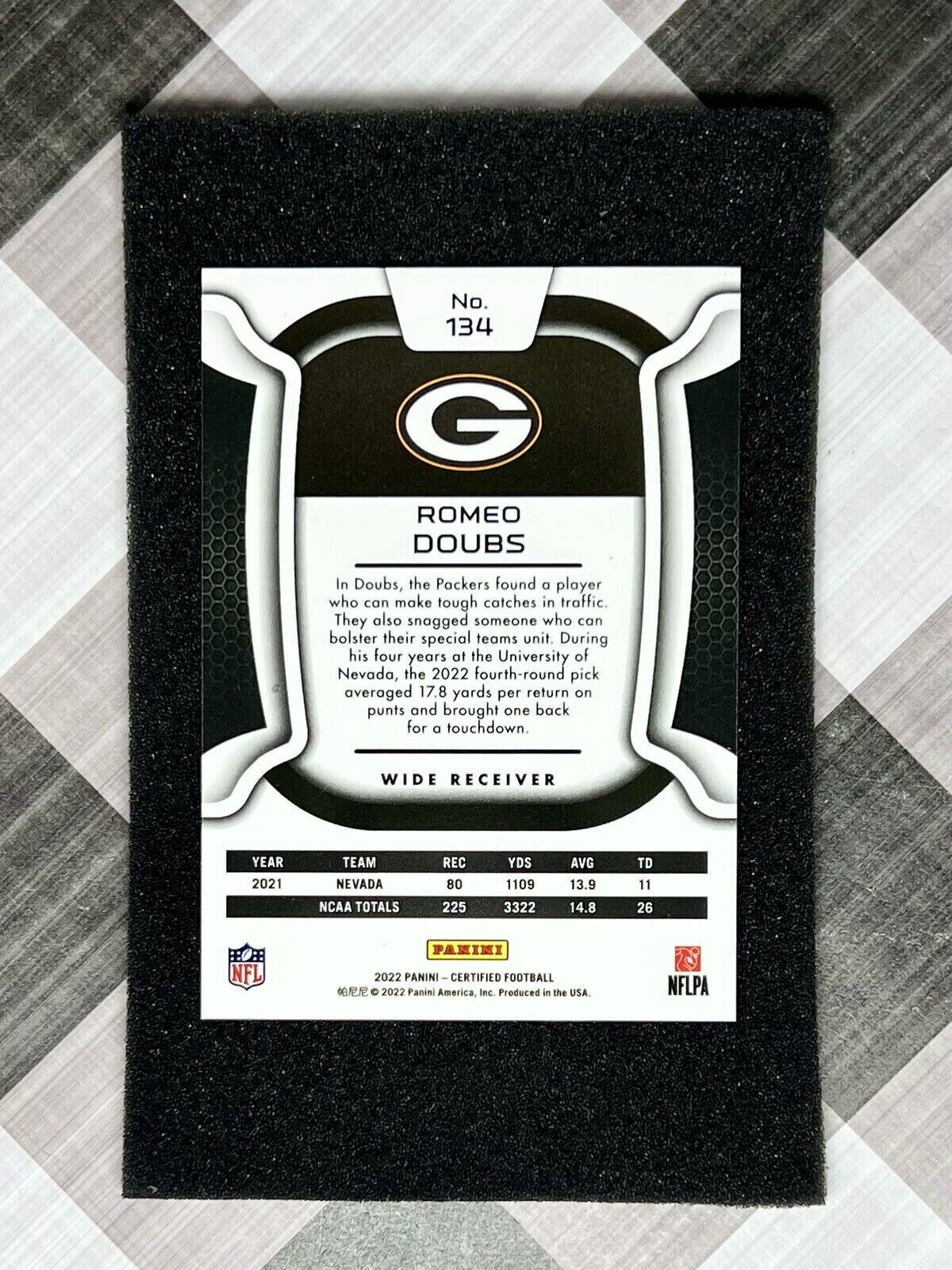 Romeo Doubs 2021 Panini Certified Mirror Bronze Rookie /275 #134 - GB Packers RC
