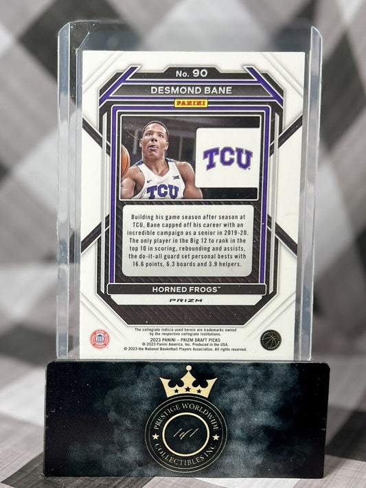 Desmond Bane 2023-24 Prizm Draft Picks Silver Prizm #90 TCU & Memphis Grizzlies