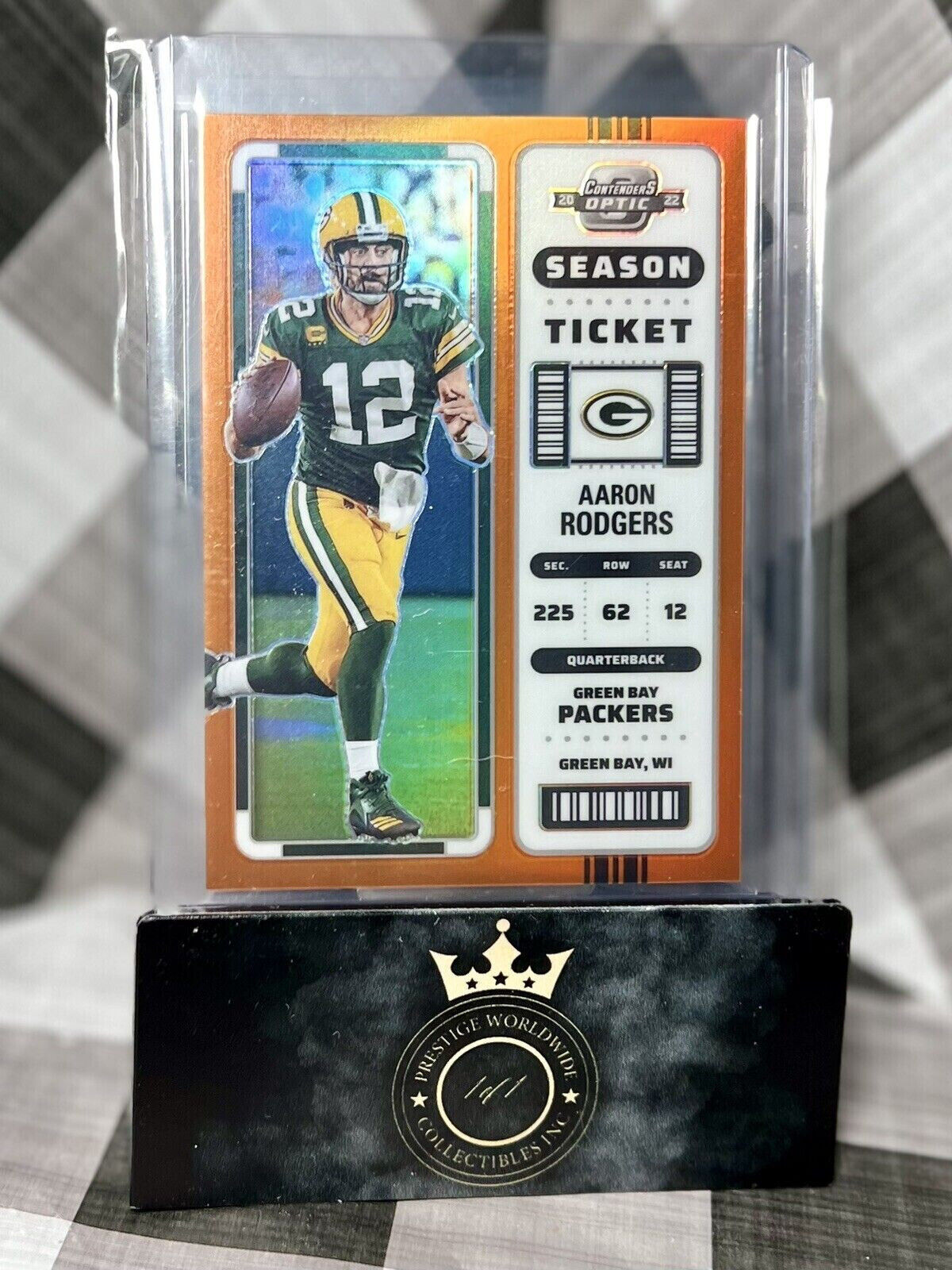 Aaron Rodgers 2022 Panini Contenders Optic SP Orange /50 #23 - GB PACKERS JETS🔥