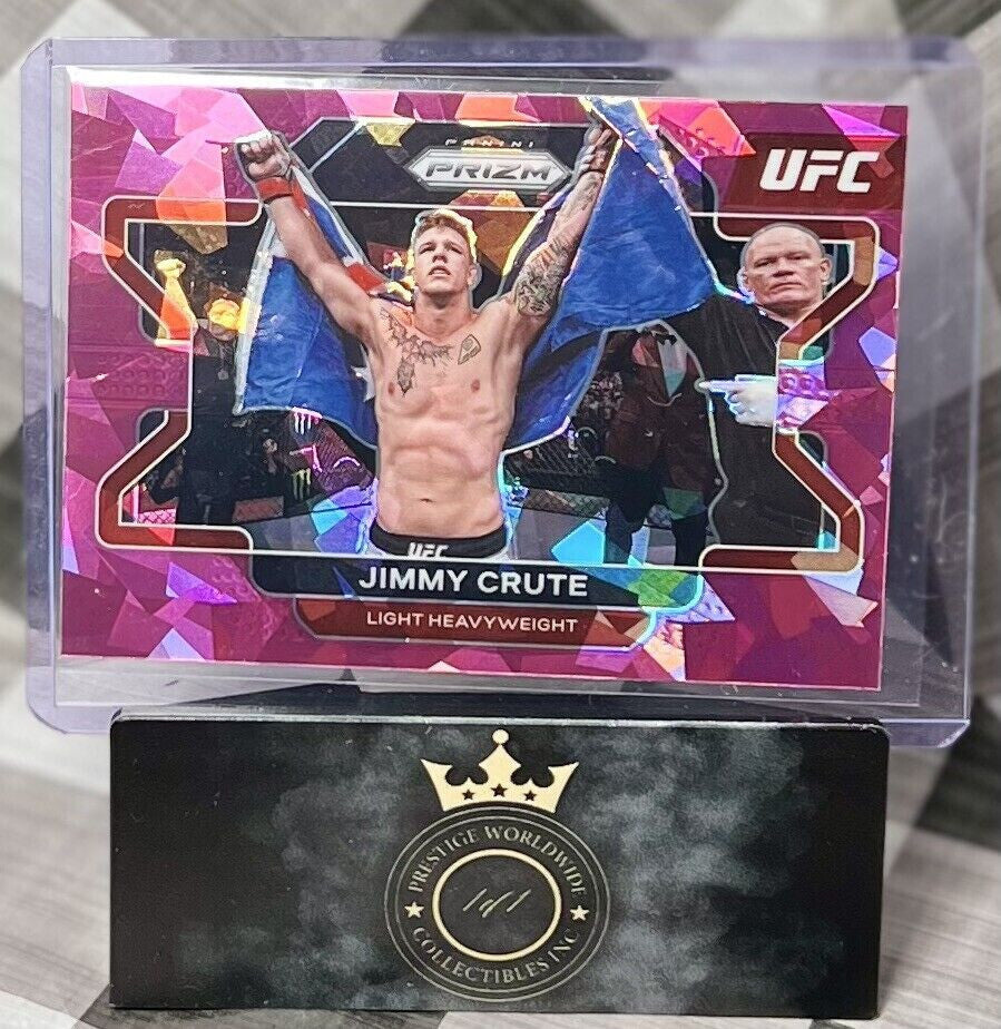 Jimmy Crute 2022 Panini Prizm UFC Exclusive Pink Cracked Ice Prizm #73 MMA SP