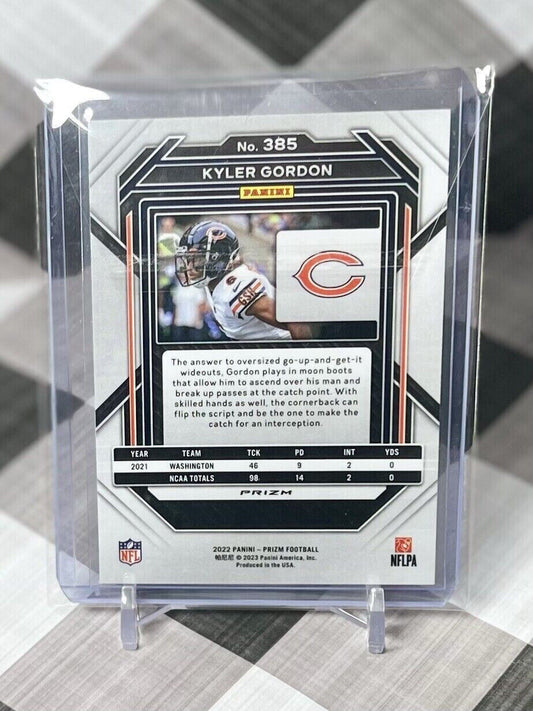 ππ₯Kyler Gordon 2022 Panini Prizm Green Prizm Rookie #385 Chicago Bears RC ππ₯