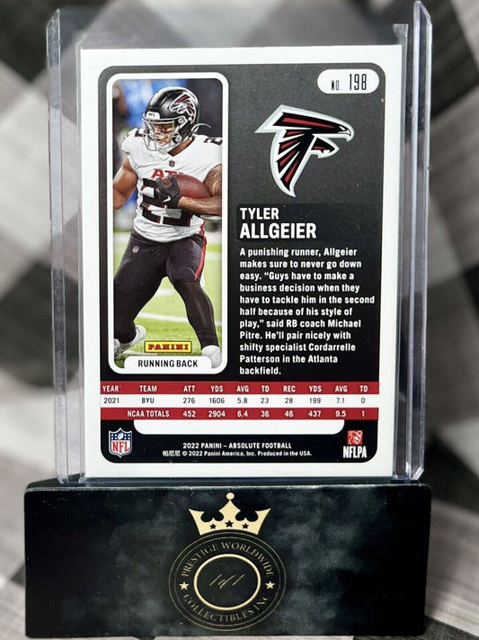 Tyler Allgeier 2022 Panini Absolute Rookies Spectrum /275 #198 ATL Falcons RC