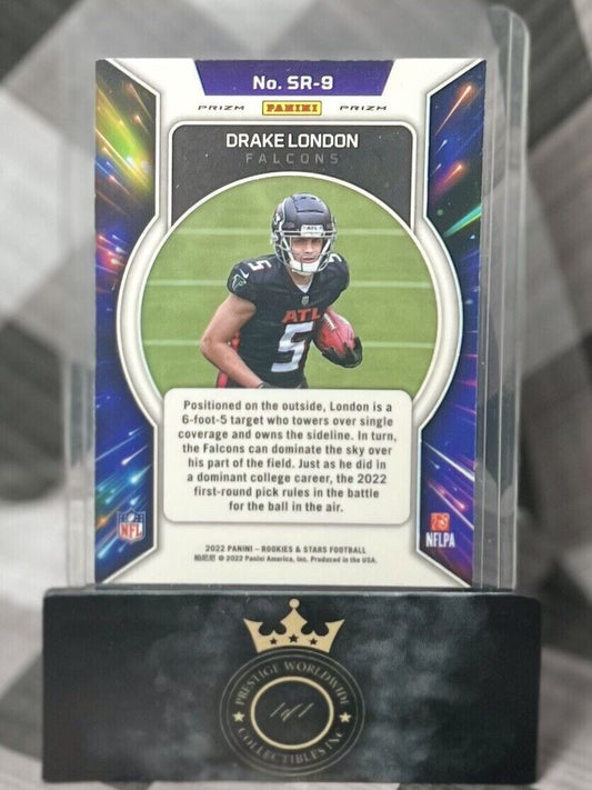 Drake London 2022 Panini Rookies & Stars Stellar Rookies Red Plaid #SR-9 ATL RC