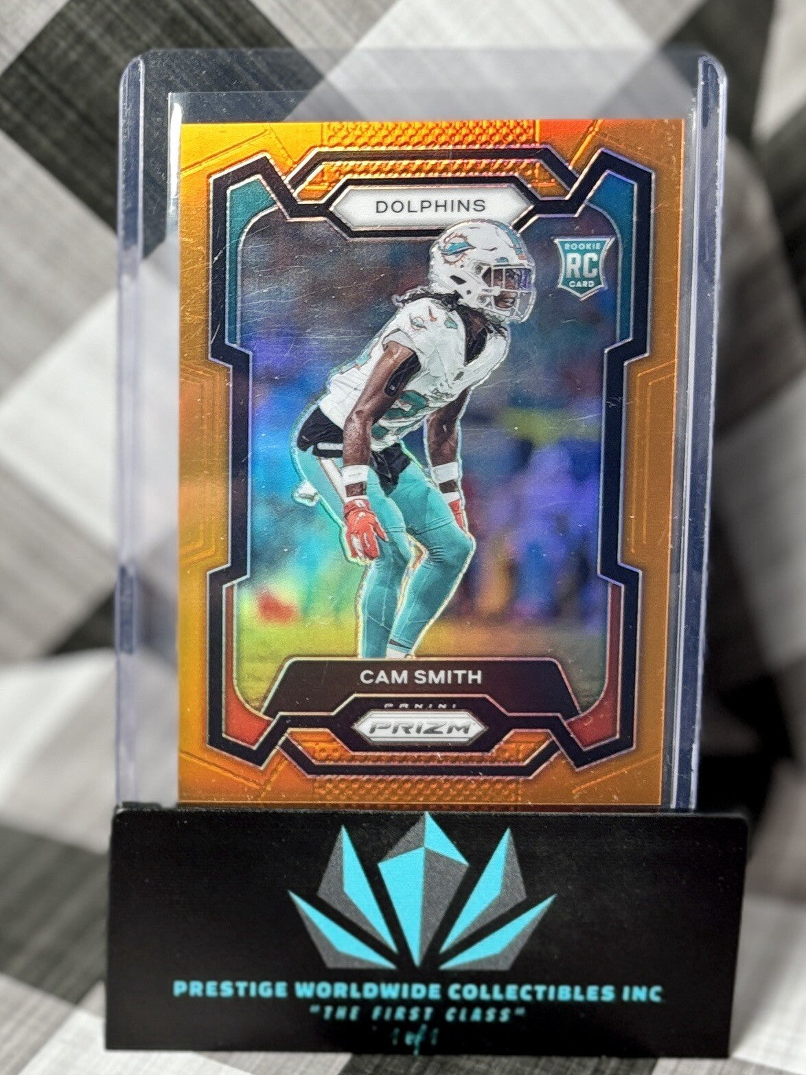 Cam Smith 2023 Panini Prizm Orange Prizm Rookie /249 #364 Miami Dolphins RC