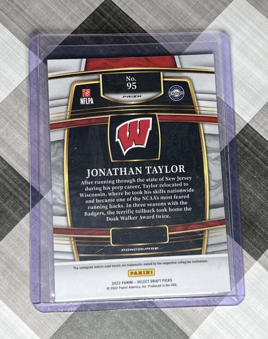 2022 Panini Select Draft Picks Silver Jonathan Taylor Wisconsin Badgers #95