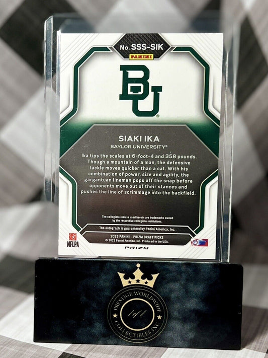 Siaki Ika 2023 Prizm Draft Picks Saturday Star Red Ice Rookie Auto #SSS-SIK CLE