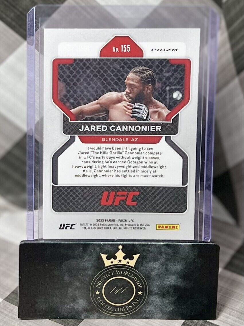 Jared Cannonier 2022 Panini UFC Prizm Exclusive Pink Cracked Ice Prizm #155