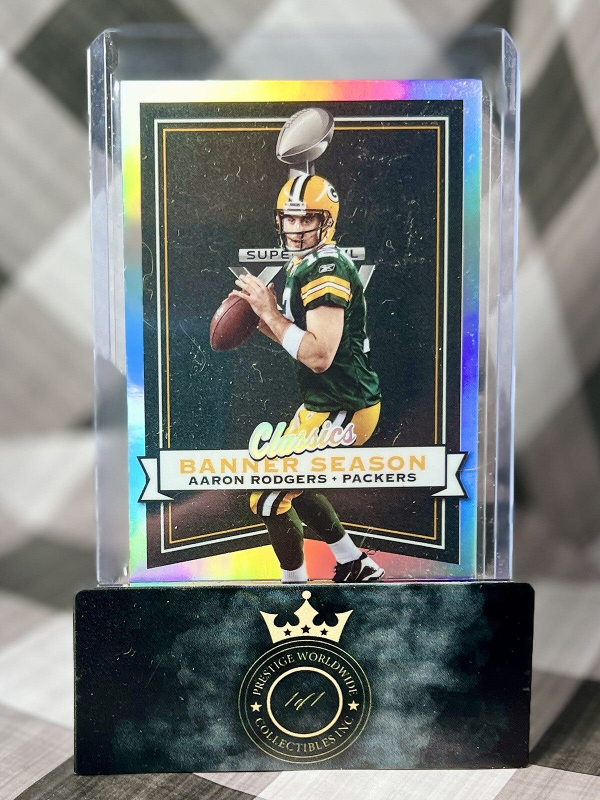 Aaron Rodgers 2022 Panini Classics Banner Season Silver Holo #BS-4 GB Packers