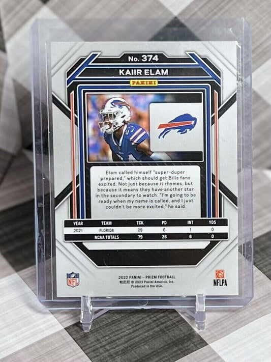 2022 Panini Prizm Kaiir Elam Rookie Base #374 - Buffalo Bills & Florida Gator RC