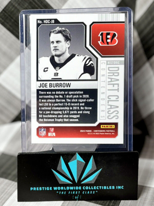 Joe Burrow 2023 Panini Contenders Historic Draft Class #HDC-JB CIN Bengals