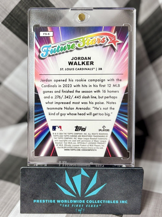 Jordan Walker 2024 Topps Chrome Gold Future Stars /50 #FS-6 STL Cardinals