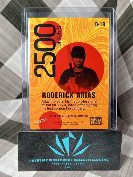 Roderick Arias 2022 Skybox Metal Universe 2500 Degrees Insert #D-19 NY Yankees