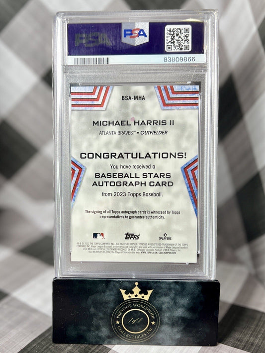 Michael Harris II 2023 Topps ⚾ Stars Black RC Auto /199 PSA 9 #BSA-MHA Braves RC