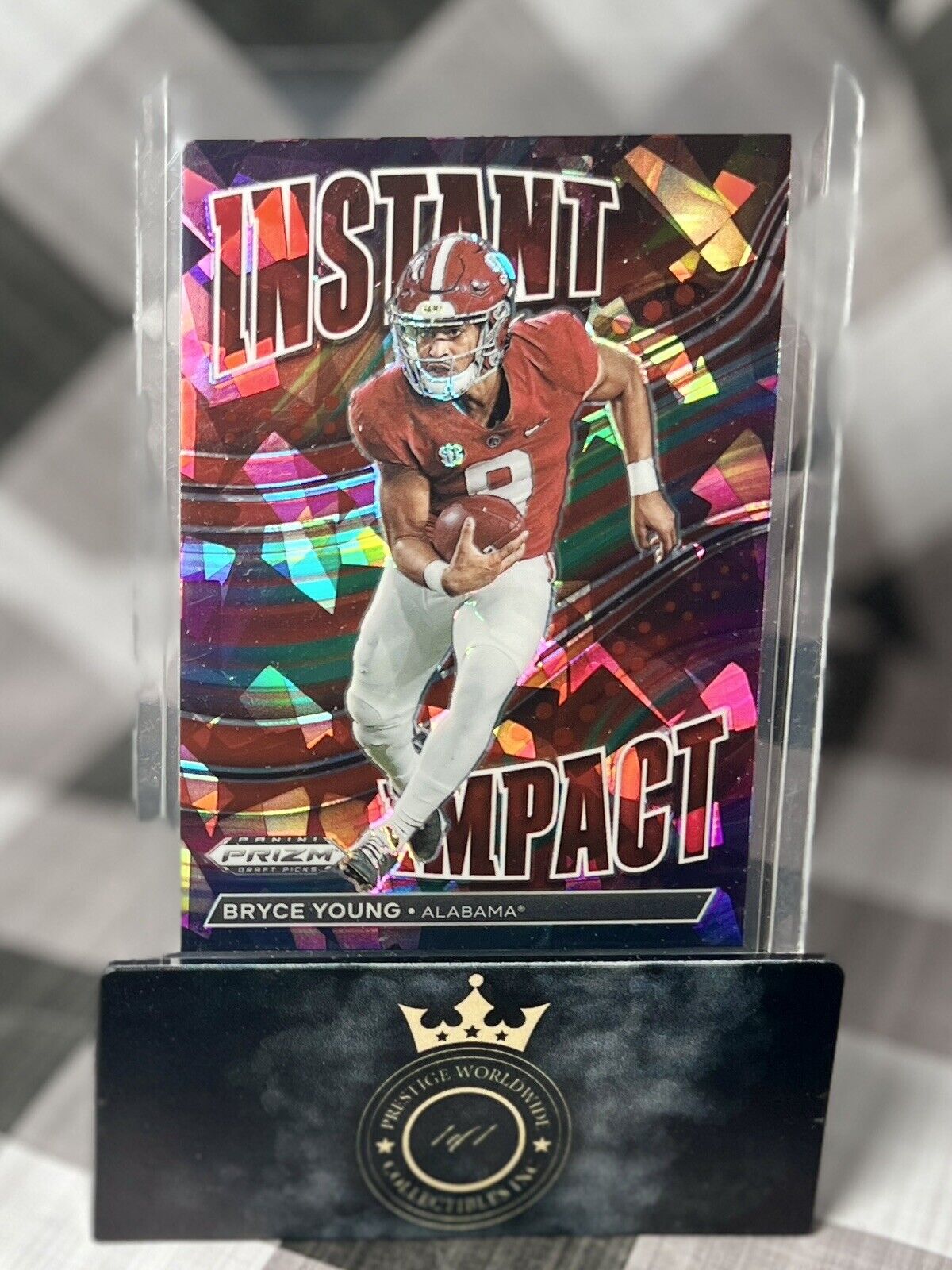 Bryce Young 2023 Prizm Draft Picks Red Ice Prizm Instant Impact #II-1 Alabama RC