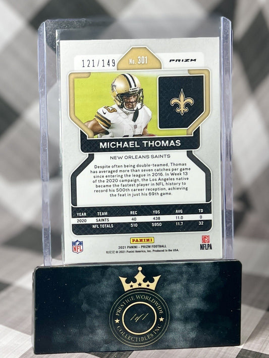 Michael Thomas 2021 Panini Prizm Red Wave /149 #301 New Orleans Saints